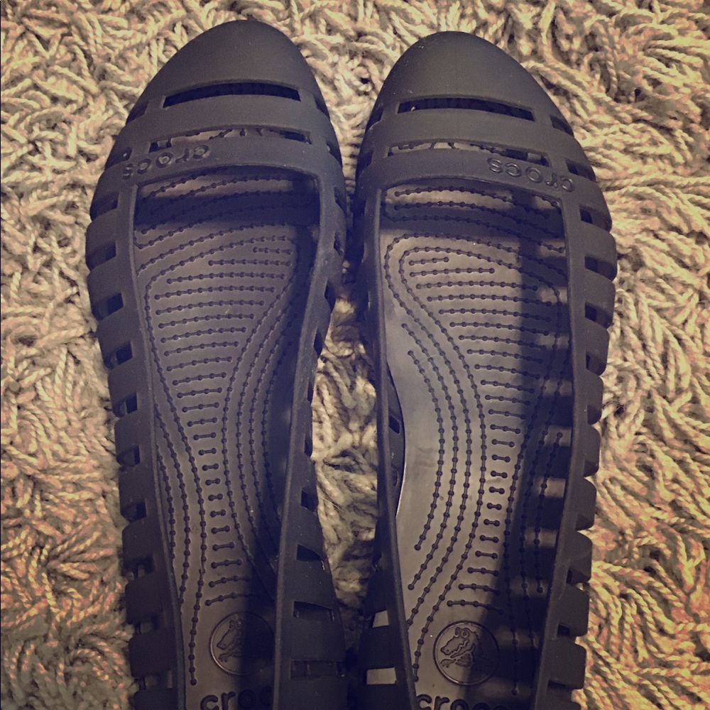 Women’s black slip on Crocs, size 11
